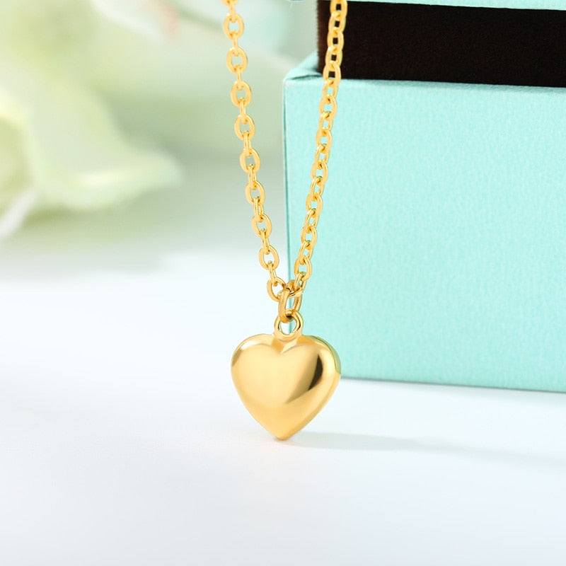 Woman Stainless Steel Heart Pendant