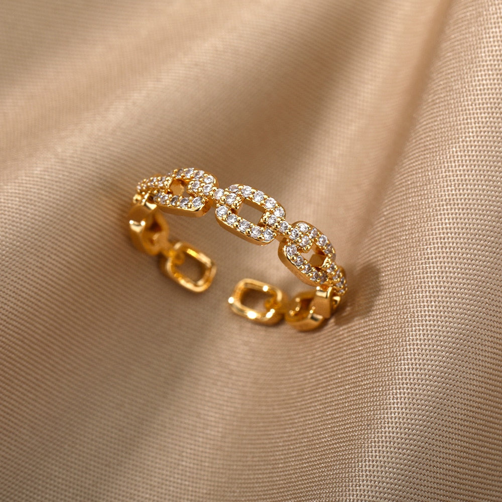 Classic Twist Chain Rings For Women