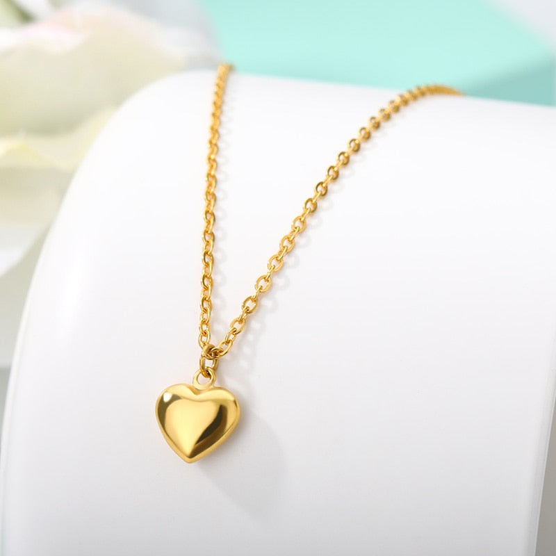 Woman Stainless Steel Heart Pendant