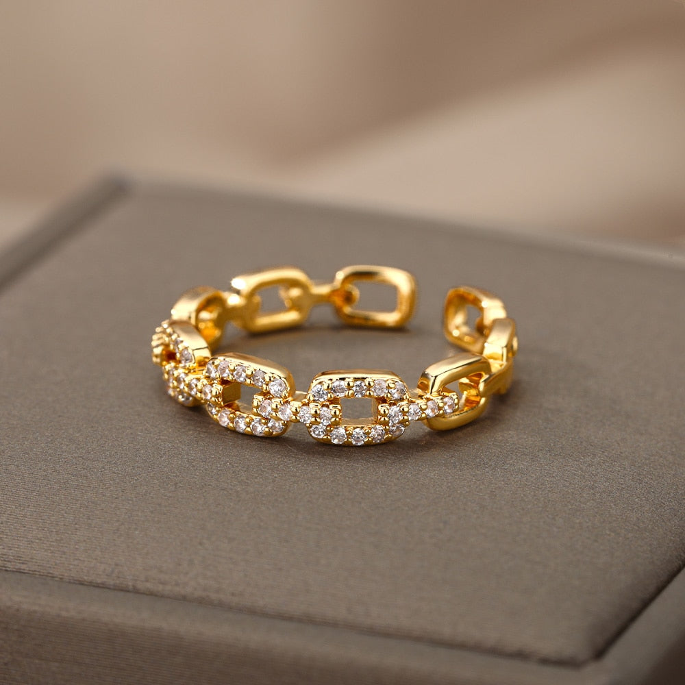 Classic Twist Chain Rings For Women