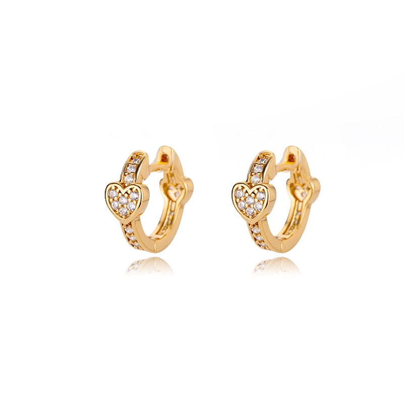 Vintage Gold Heart Earrings For Women