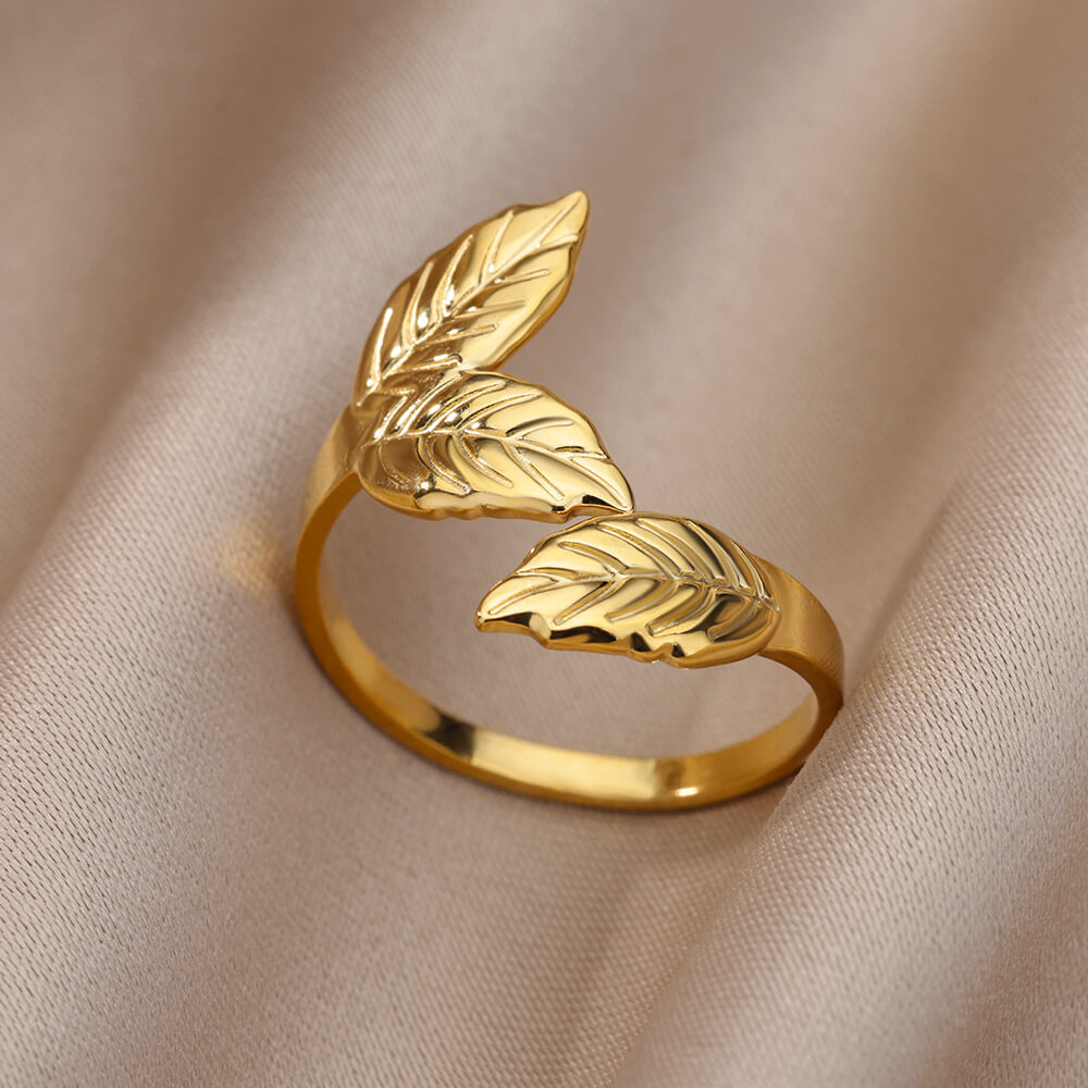Stainless Steel Gold Color Rings For Women and Men