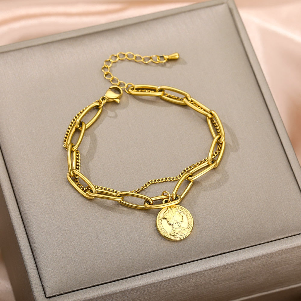 Stainless Steel Heart Bracelet