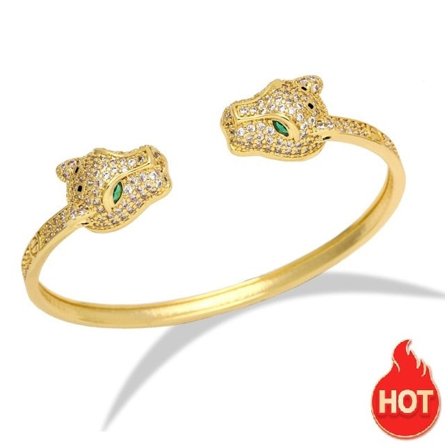 Zircon Leopard Head Bracelets For Women & Men