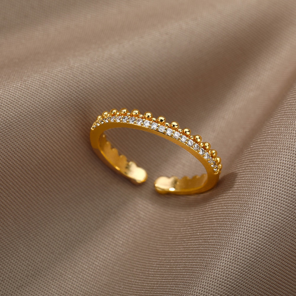 Women Bee Butterfly, Moon Heart Ring