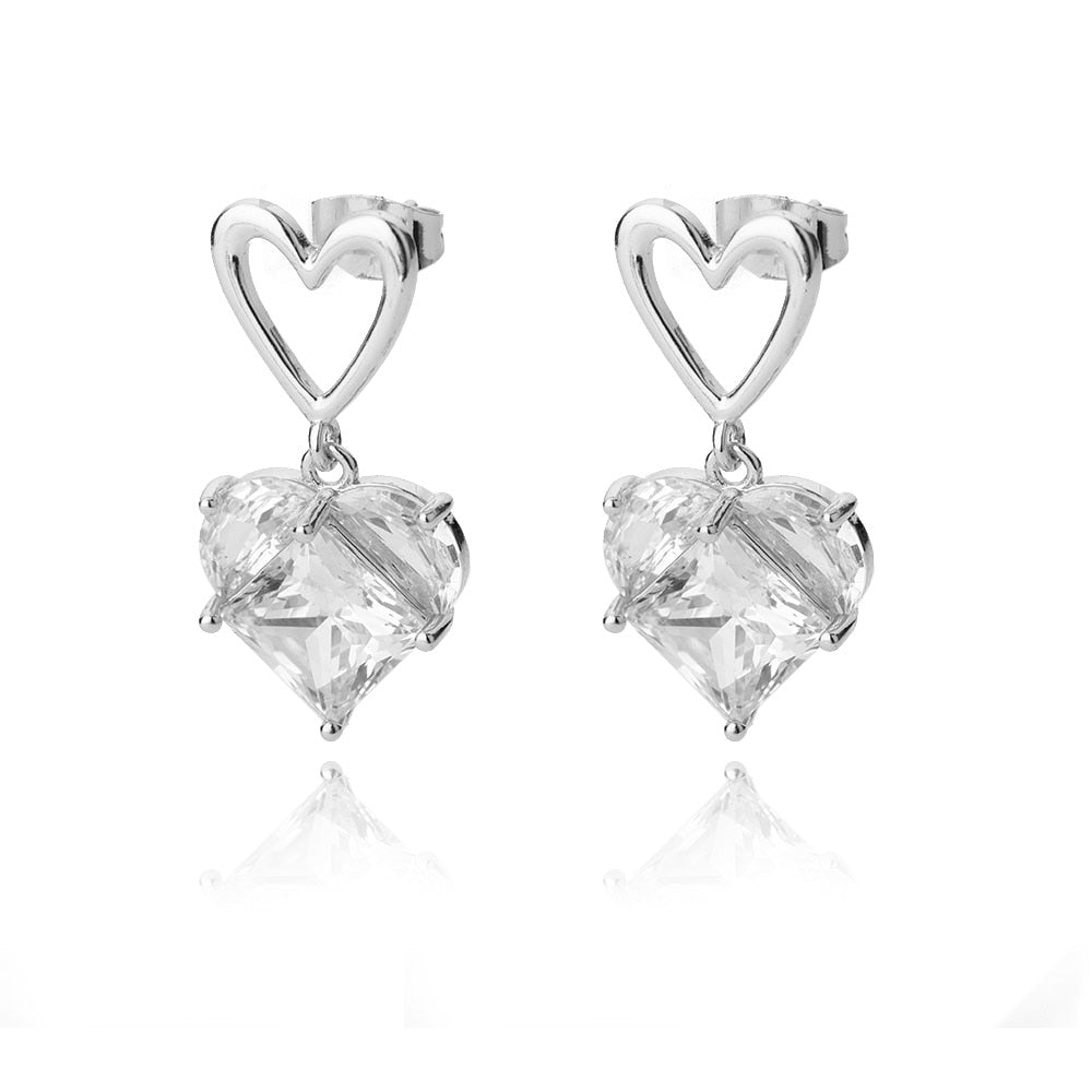 Vintage Gold Heart Earrings For Women