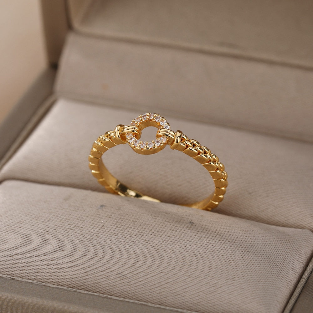 Women Bee Butterfly, Moon Heart Ring