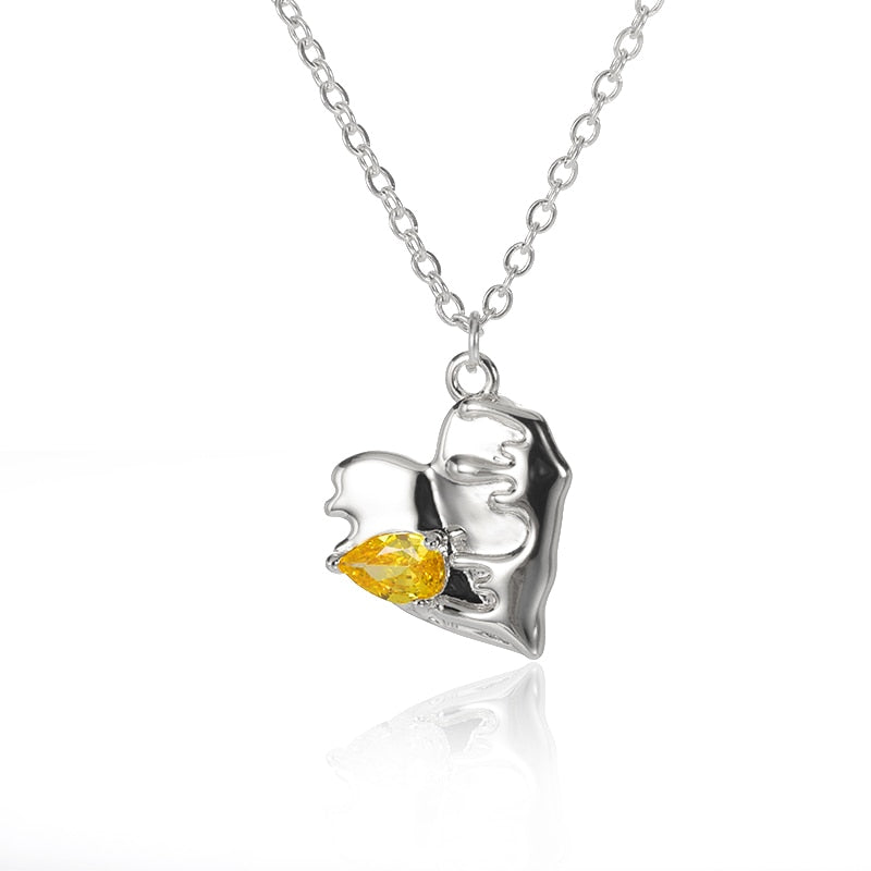 Woman Stainless Steel Heart Pendant