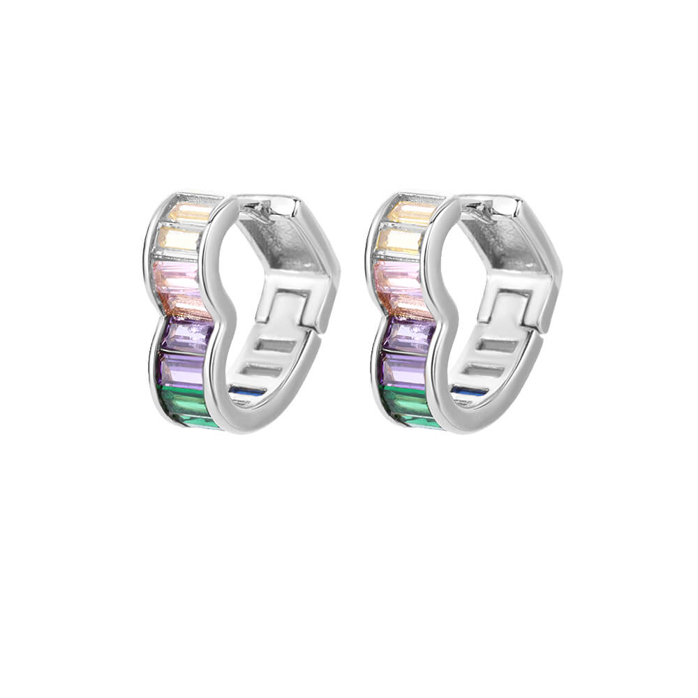 Square Circle Hoop Earrings For Women