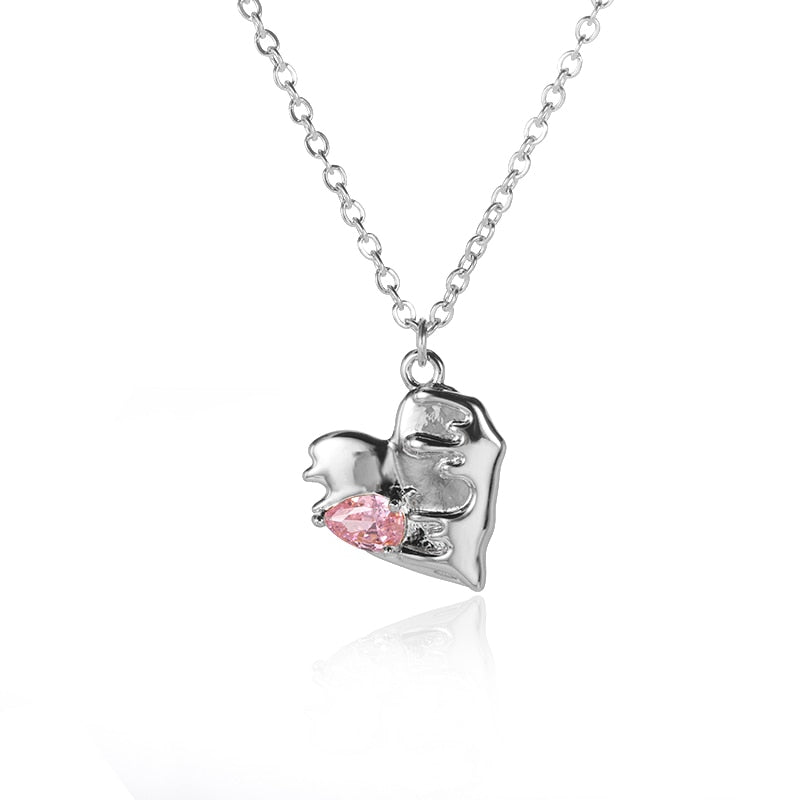 Woman Stainless Steel Heart Pendant