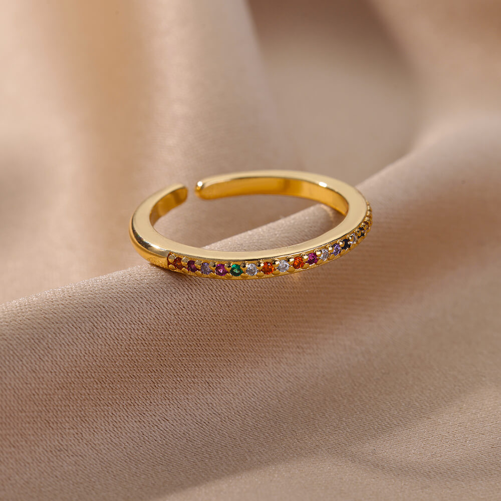 Women Bee Butterfly, Moon Heart Ring