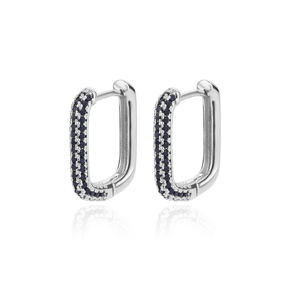 Square Circle Hoop Earrings For Women