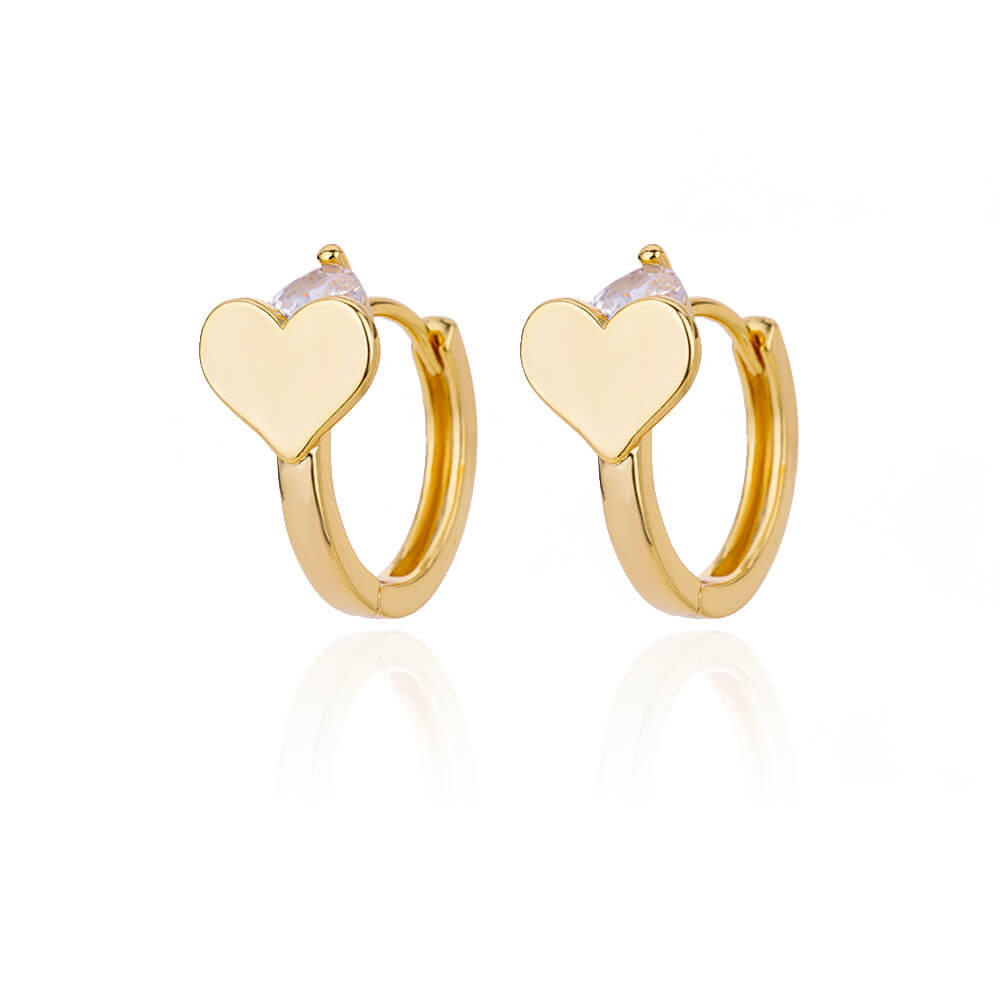 Vintage Gold Heart Earrings For Women