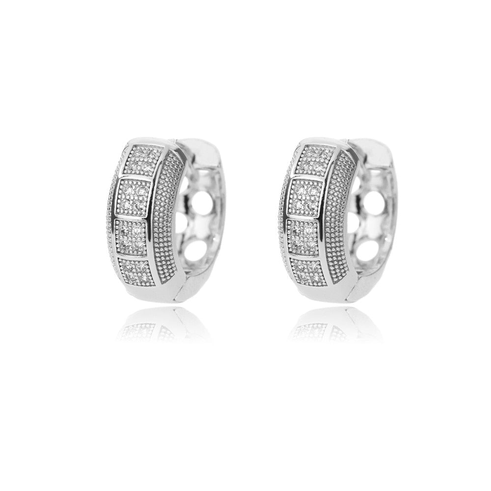 Square Circle Hoop Earrings For Women