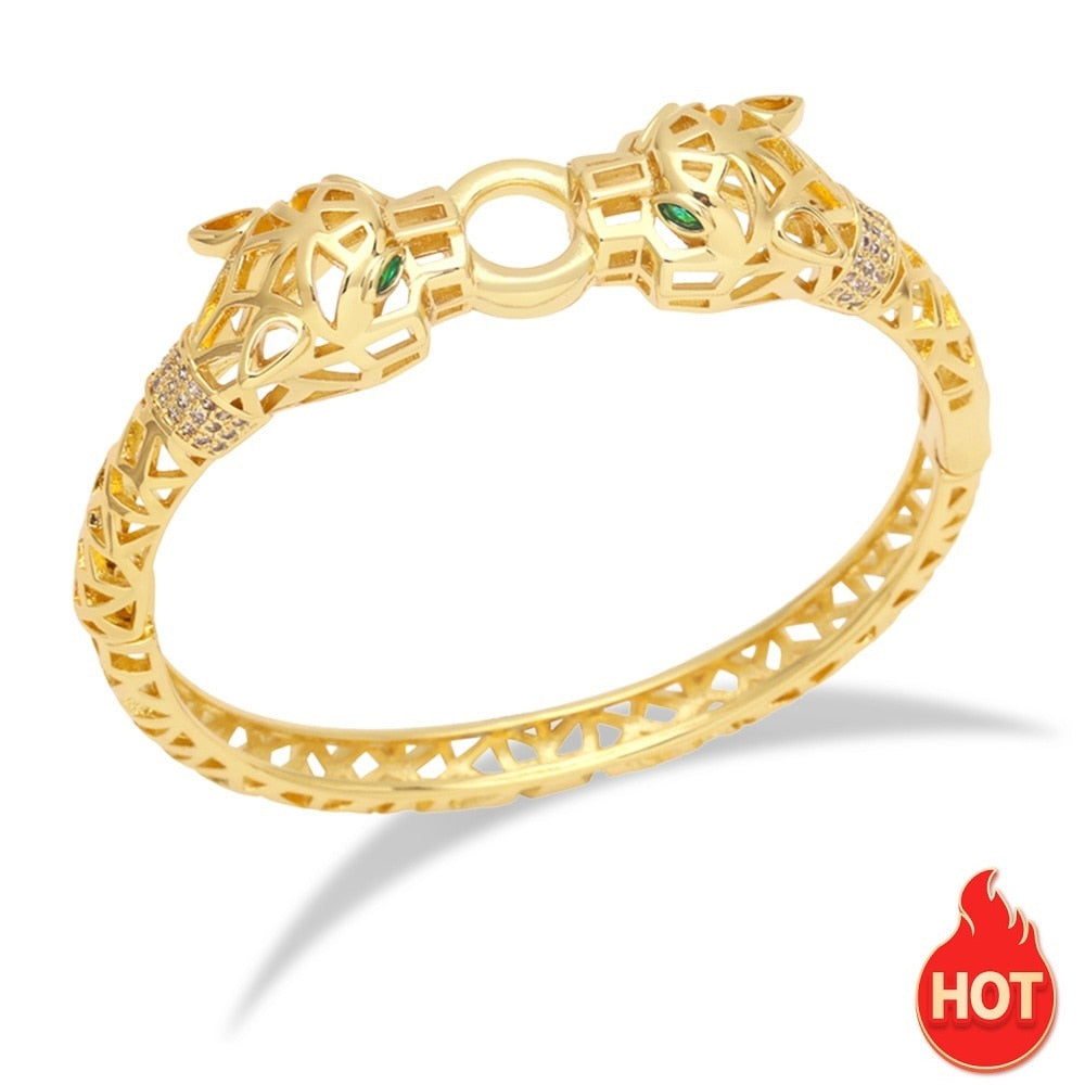 Zircon Leopard Head Bracelets For Women & Men