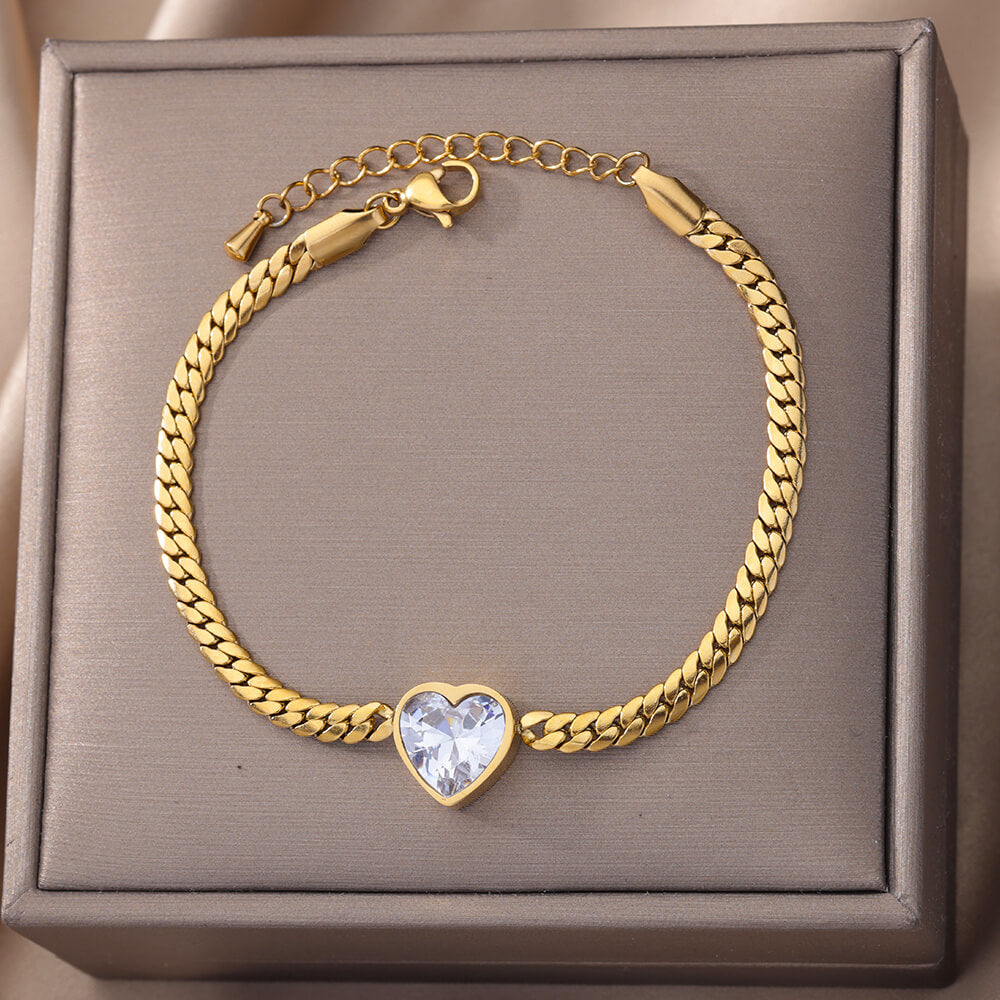 Stainless Steel Heart Bracelet