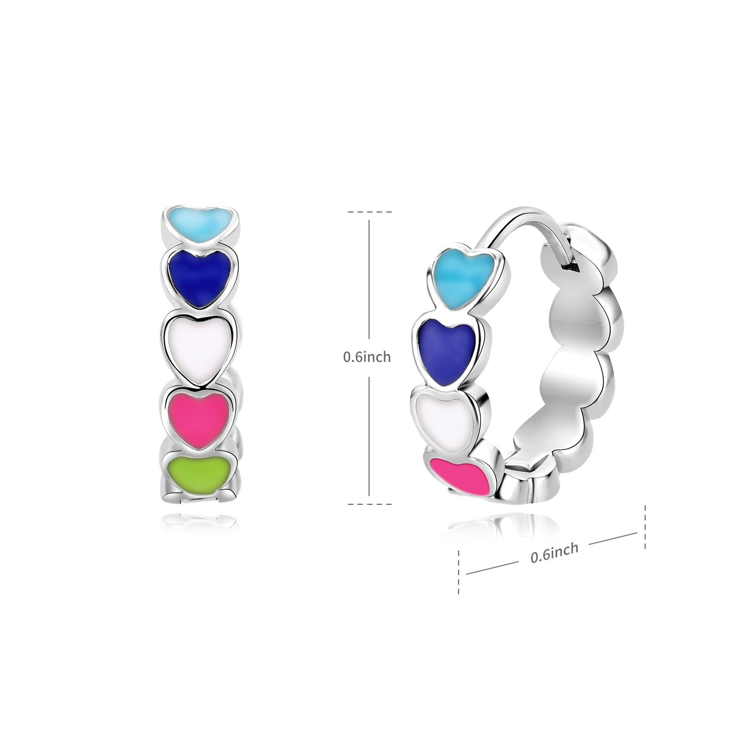 Square Circle Hoop Earrings For Women