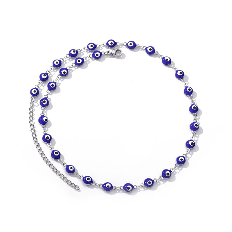 Zircon Evil Eye Pendant Necklace For Women