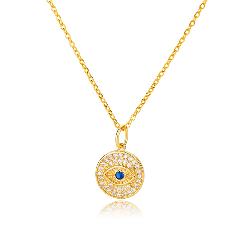 Zircon Evil Eye Pendant Necklace For Women
