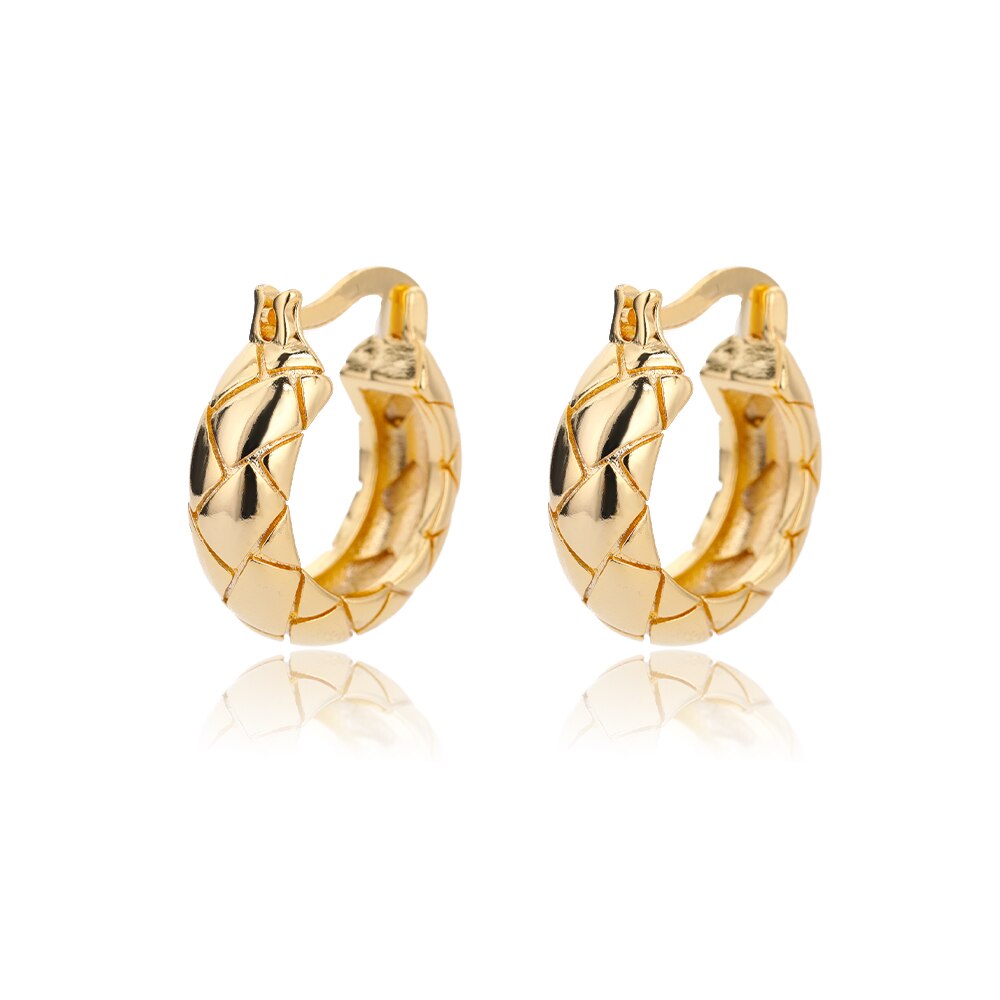 Zircon Round Stud Earrings For Women