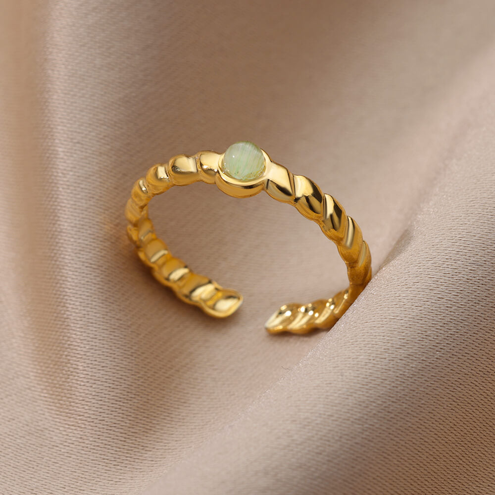 Women Bee Butterfly, Moon Heart Ring