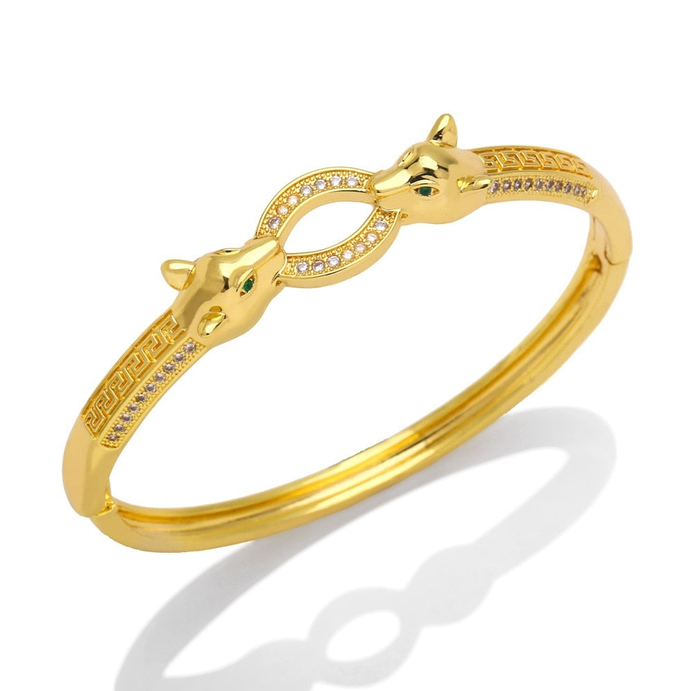 Zircon Leopard Head Bracelets For Women & Men