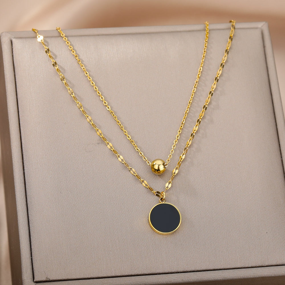 Geometry Star Moon Butterfly Pendant For Women