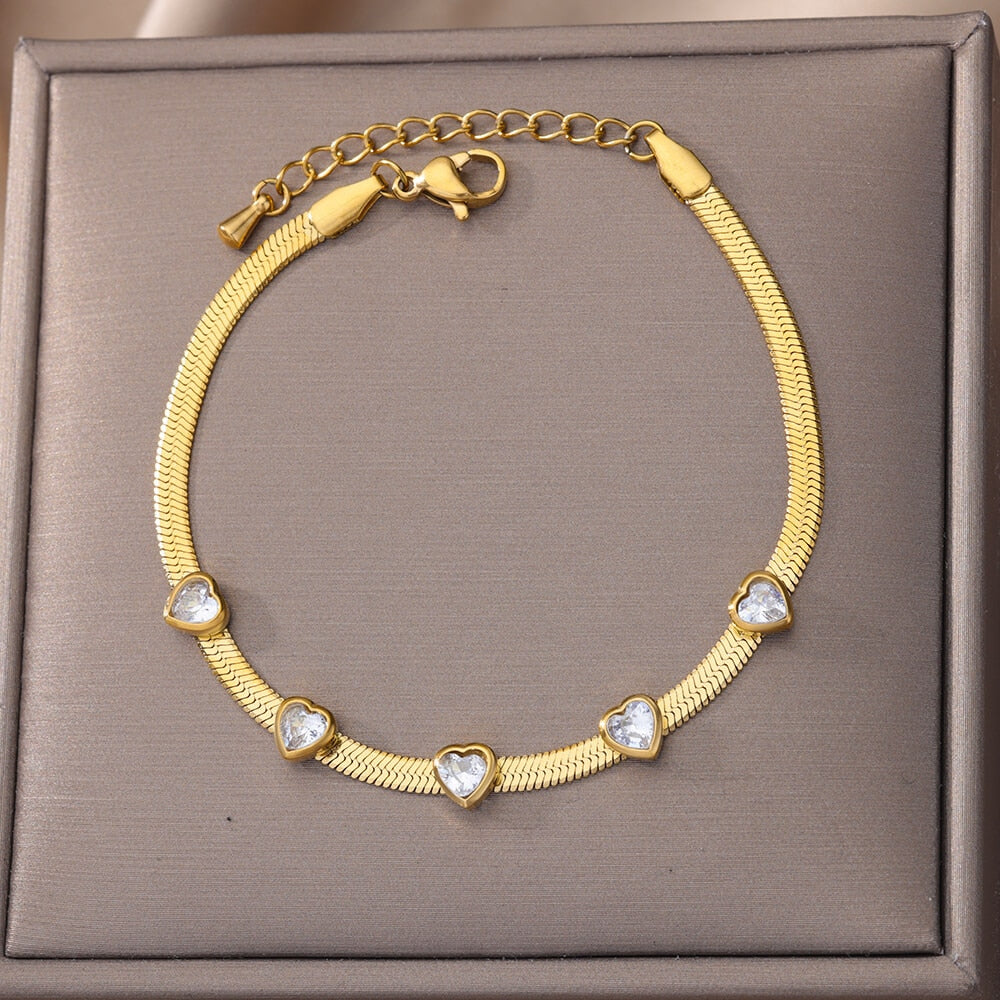 Stainless Steel Heart Bracelet