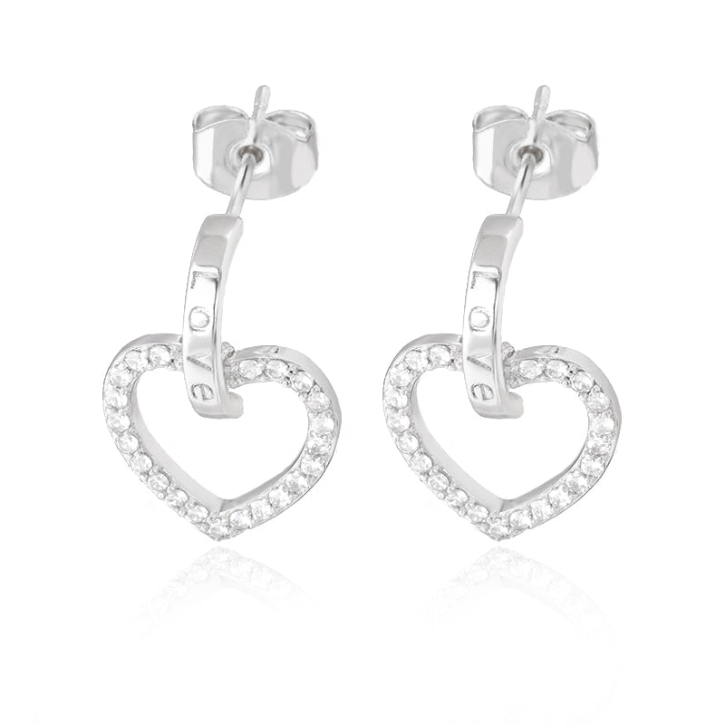 Vintage Gold Heart Earrings For Women