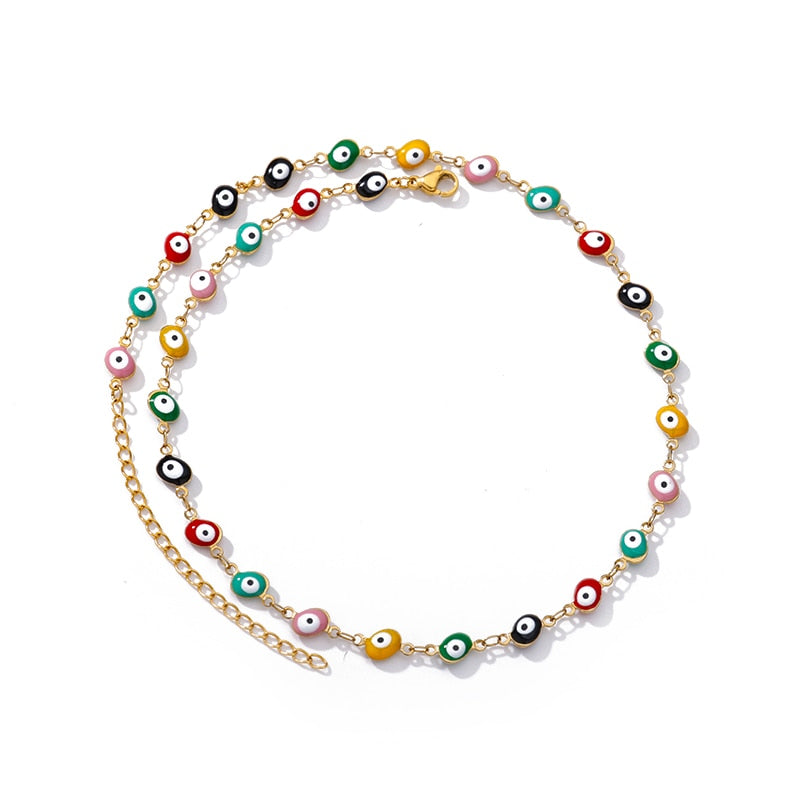 Zircon Evil Eye Pendant Necklace For Women
