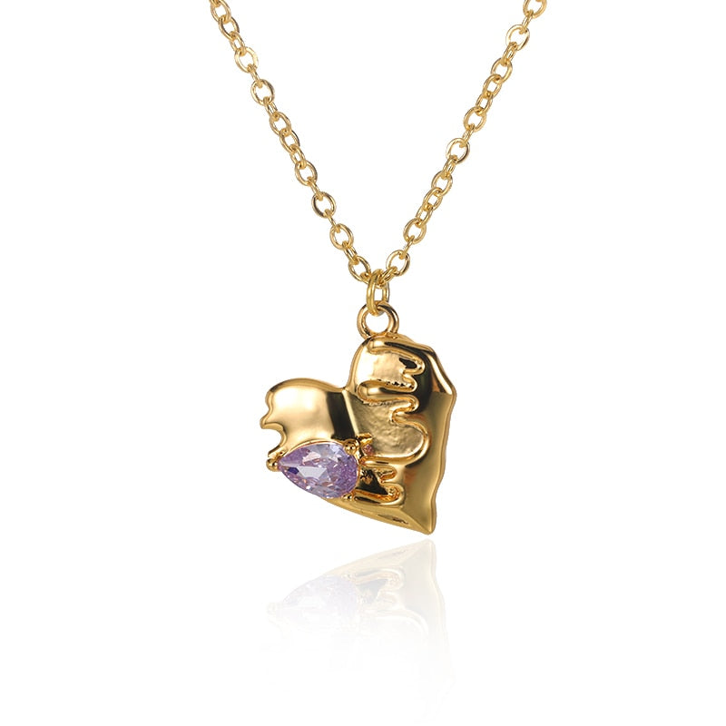 Woman Stainless Steel Heart Pendant
