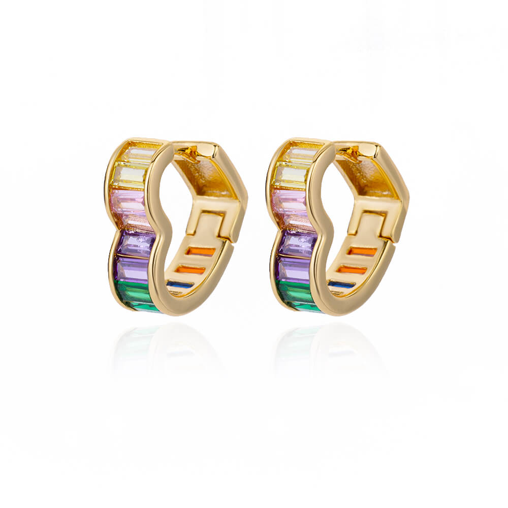 Square Circle Hoop Earrings For Women
