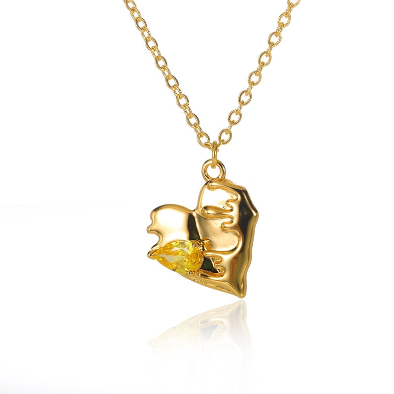 Woman Stainless Steel Heart Pendant