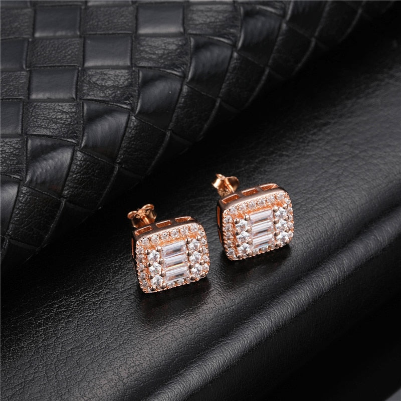 Heart Shape Cubic Copper Earrings