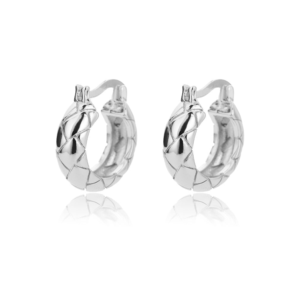 Zircon Round Stud Earrings For Women