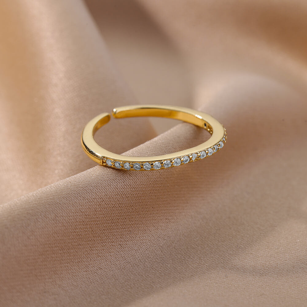 Women Bee Butterfly, Moon Heart Ring