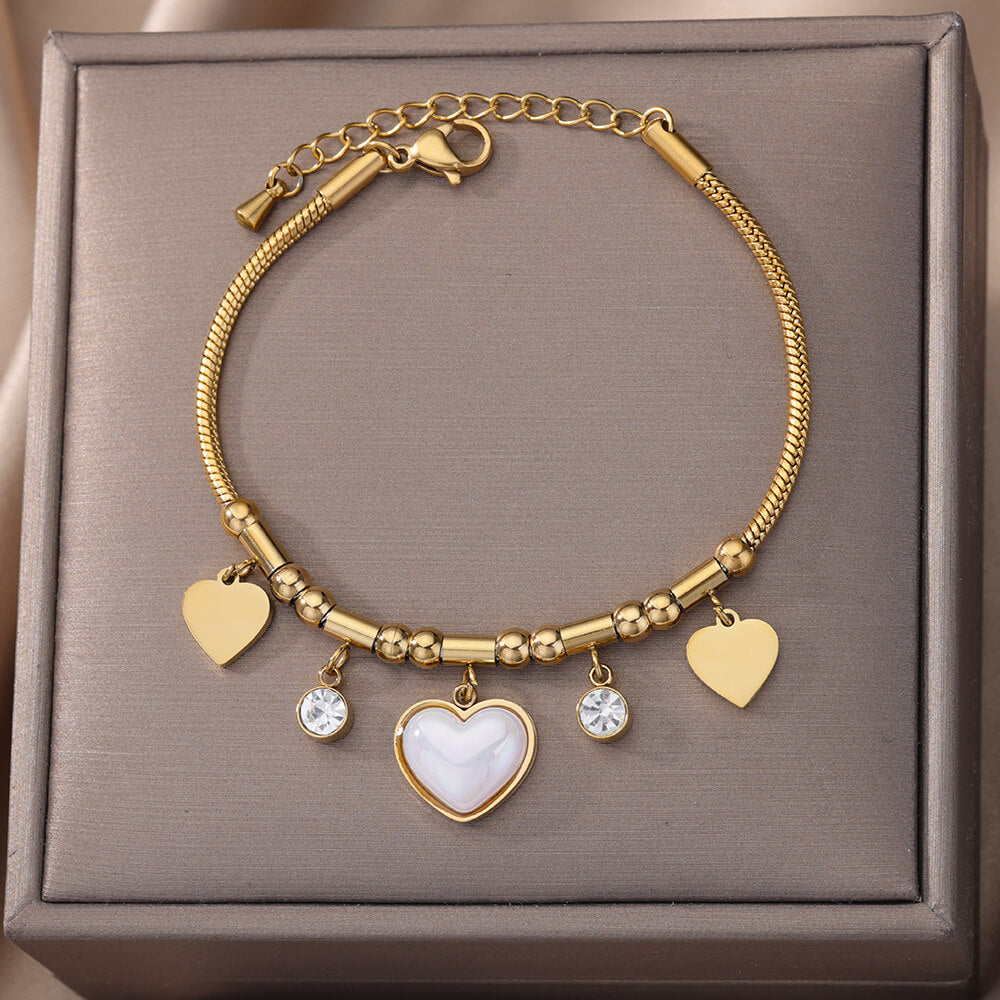 Stainless Steel Heart Bracelet