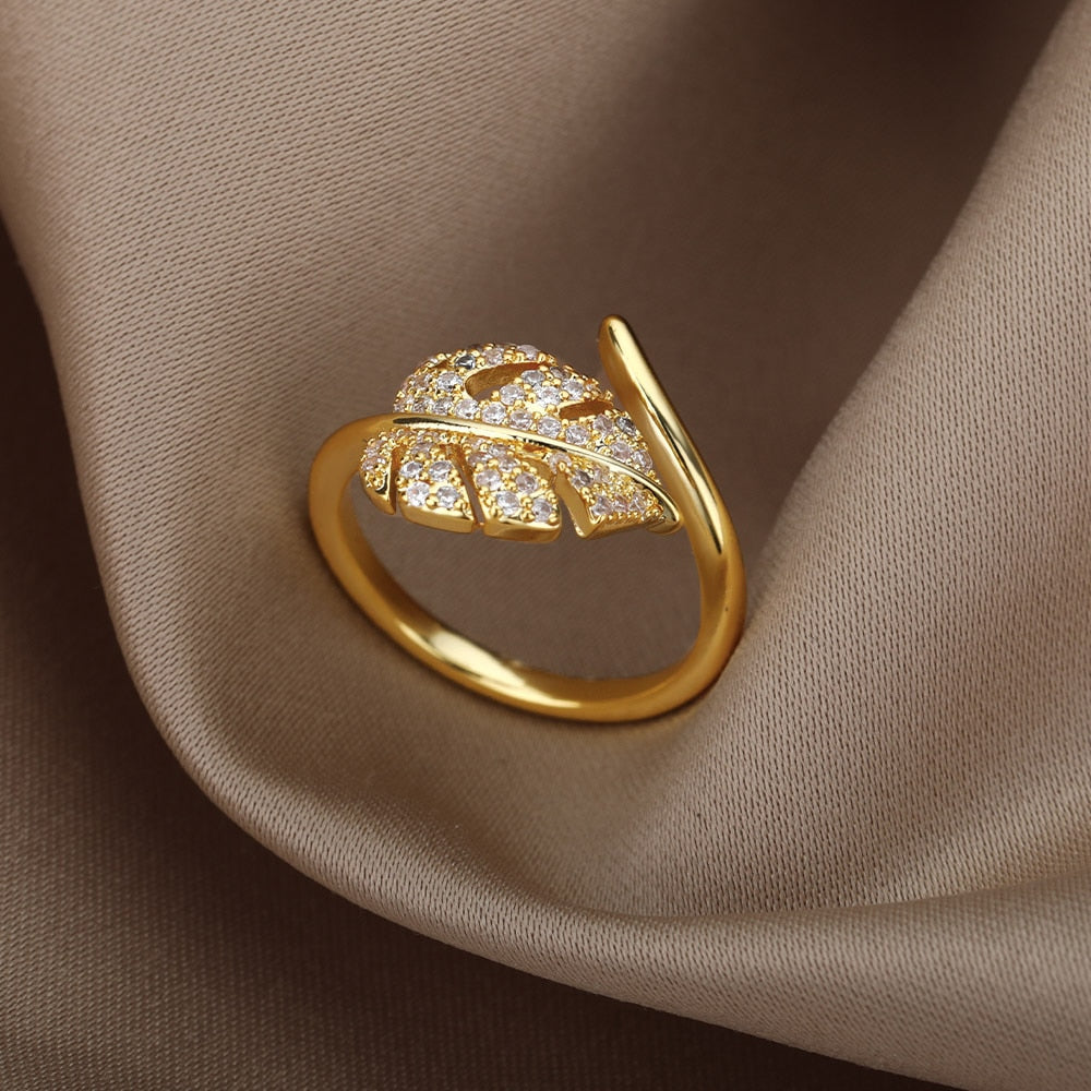 Women Bee Butterfly, Moon Heart Ring