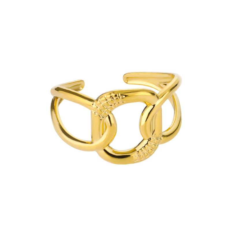 Classic Twist Chain Rings For Women