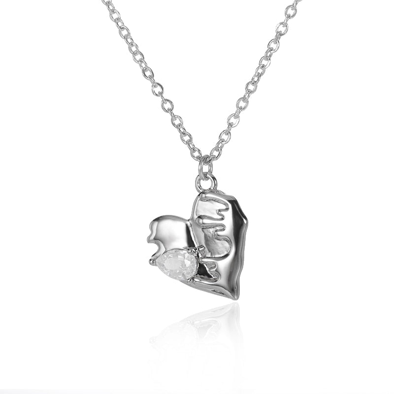 Woman Stainless Steel Heart Pendant