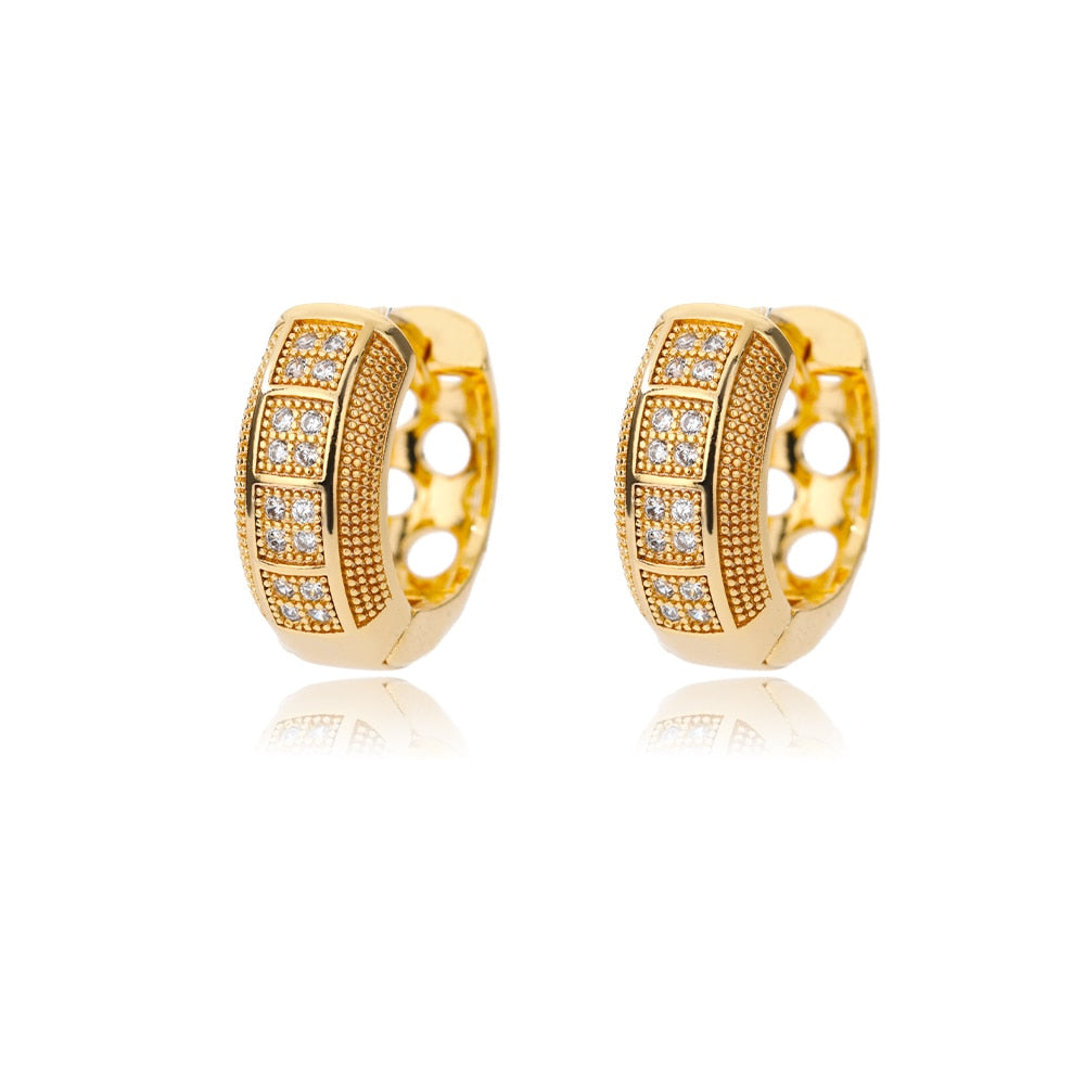 Square Circle Hoop Earrings For Women