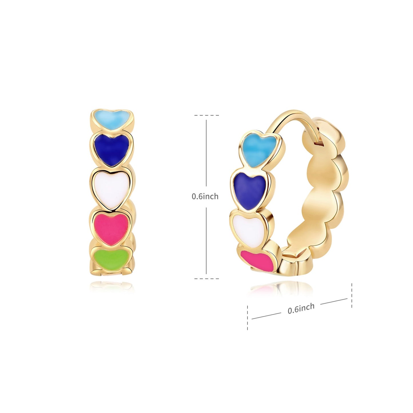 Square Circle Hoop Earrings For Women