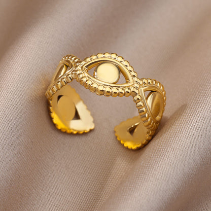 Stainless Steel Gold Color Rings For Women and Men