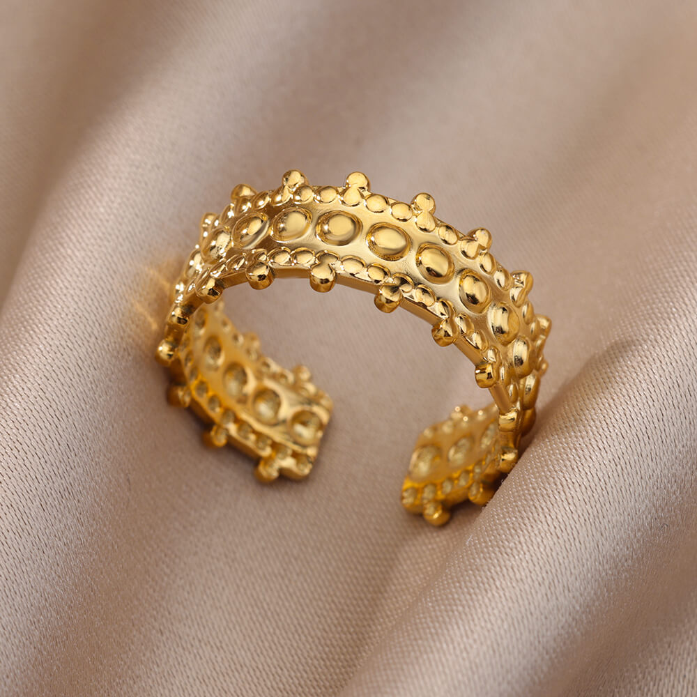 Stainless Steel Gold Color Rings For Women and Men