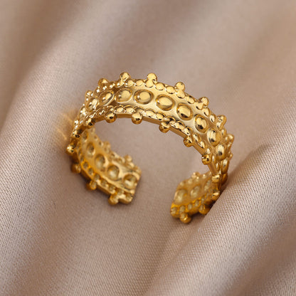 Stainless Steel Gold Color Rings For Women and Men