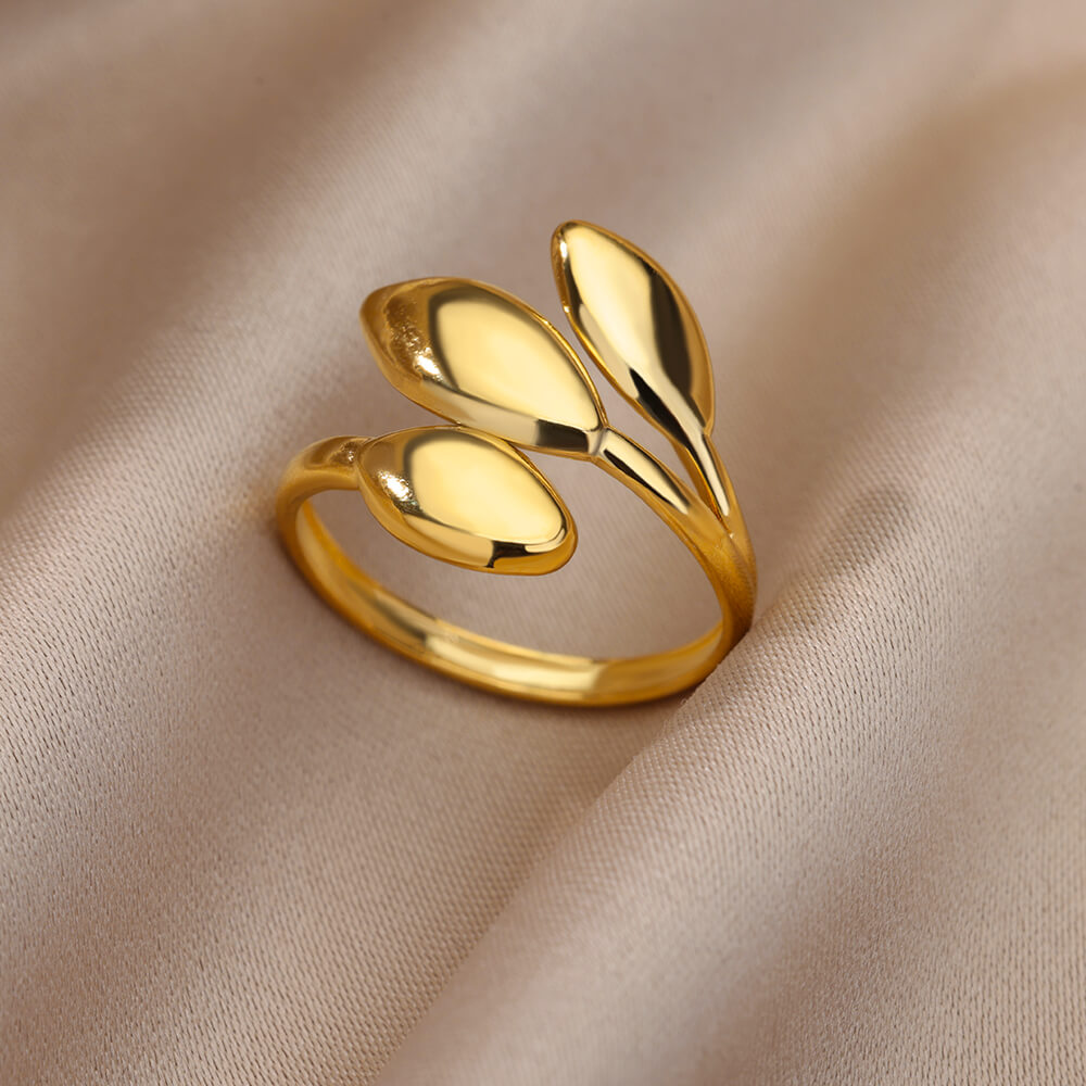 Stainless Steel Gold Color Rings For Women and Men