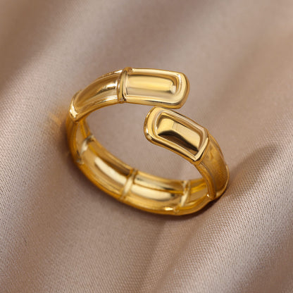 Stainless Steel Gold Color Rings For Women and Men