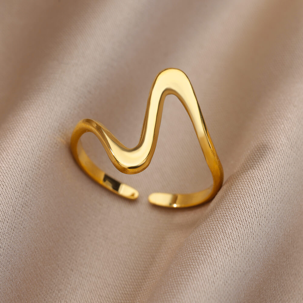 Stainless Steel Gold Color Rings For Women and Men