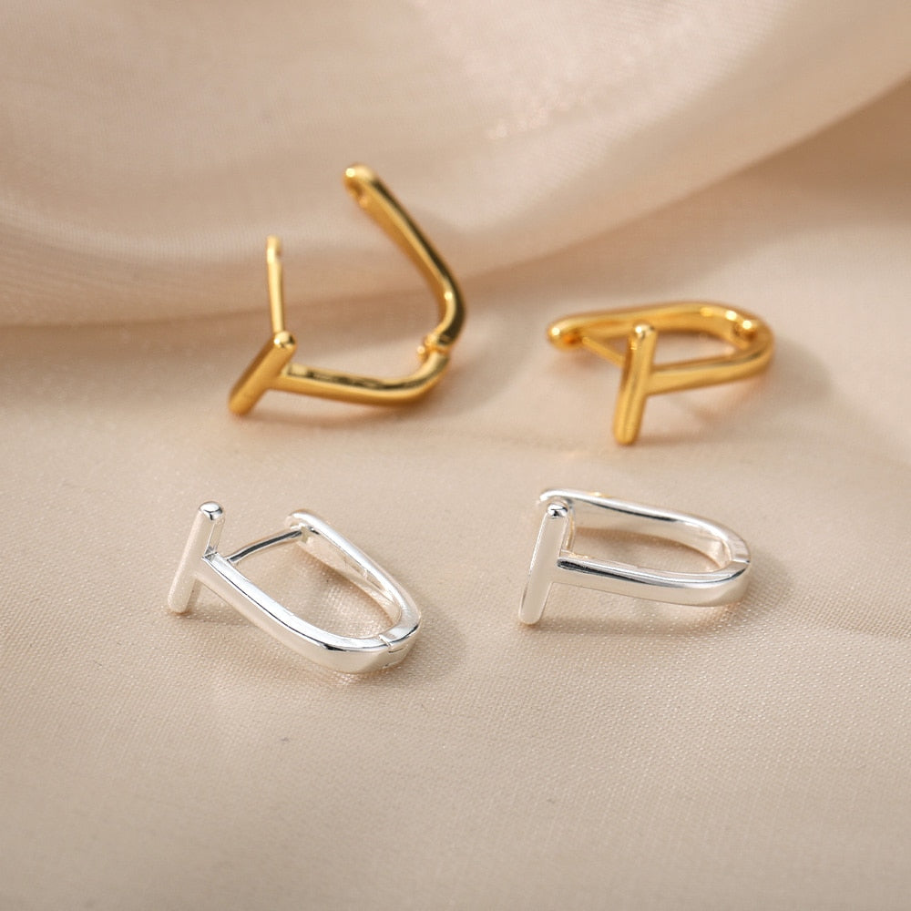 Aesthetic Stainless Steel Hoop Earrings