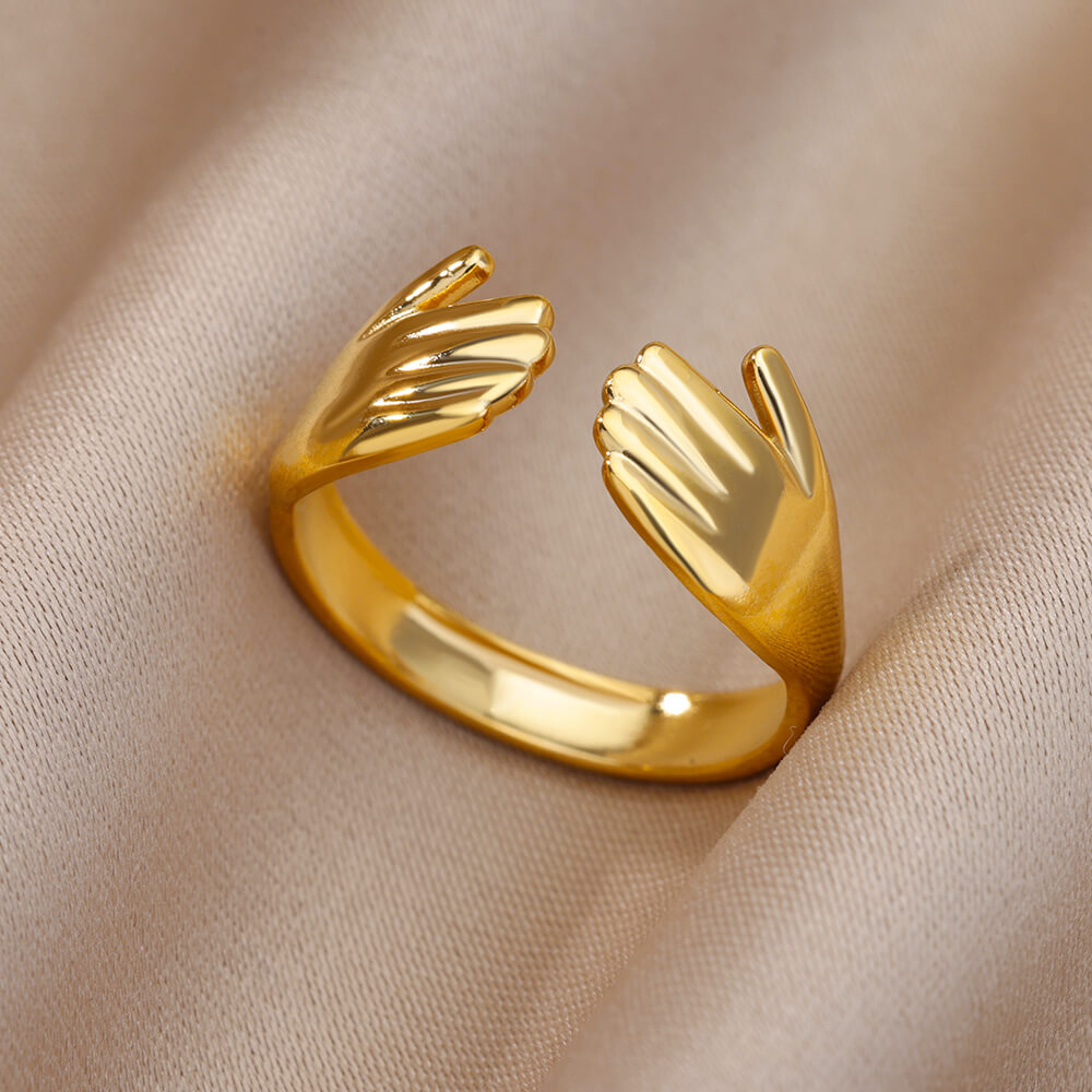 Stainless Steel Gold Color Rings For Women and Men